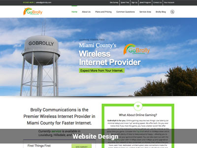 Website Design for GoBrolly Wireless in Louisburg, Kansas